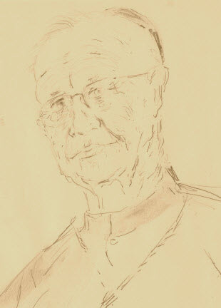 Kard. Ritter getekend door Frederick Franck